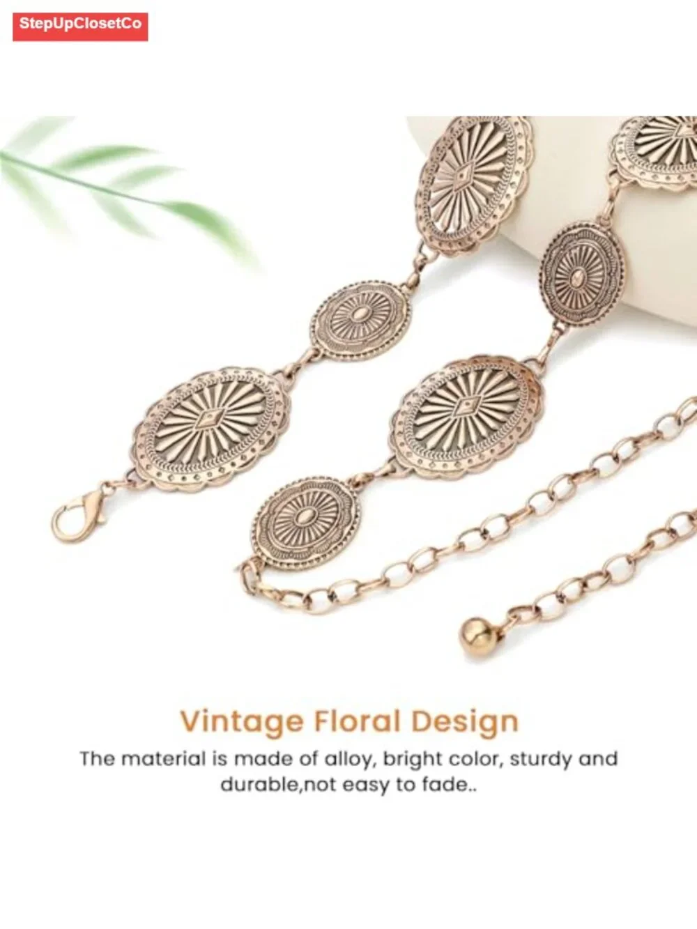 Adjustable Metal Chain Belt for Women Western Boho Waist Chain Festival Concert